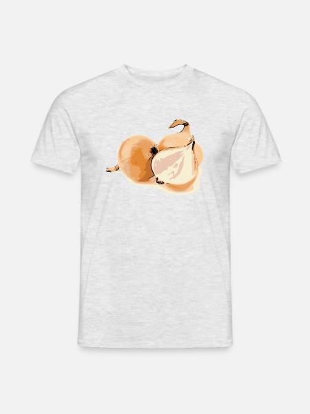 Onion pop art - Men's T-Shirt - heather grey