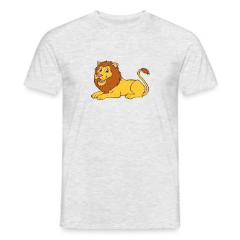Löwe - Männer T-Shirt - Grau meliert - Vorne - AI Model Male 178 dark (178cm)