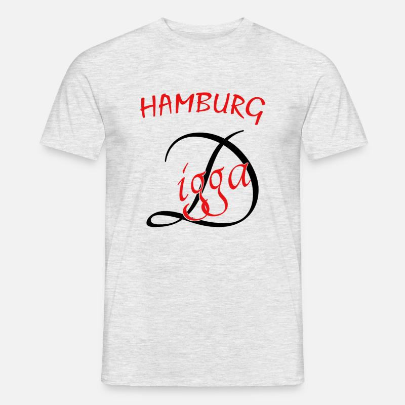 Hamburg Digga - Männer T-Shirt - Grau meliert