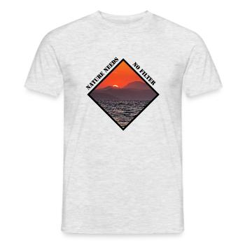 Natur - Männer T-Shirt - Grau meliert - Vorne - AI Model Male 178 dark (178cm)