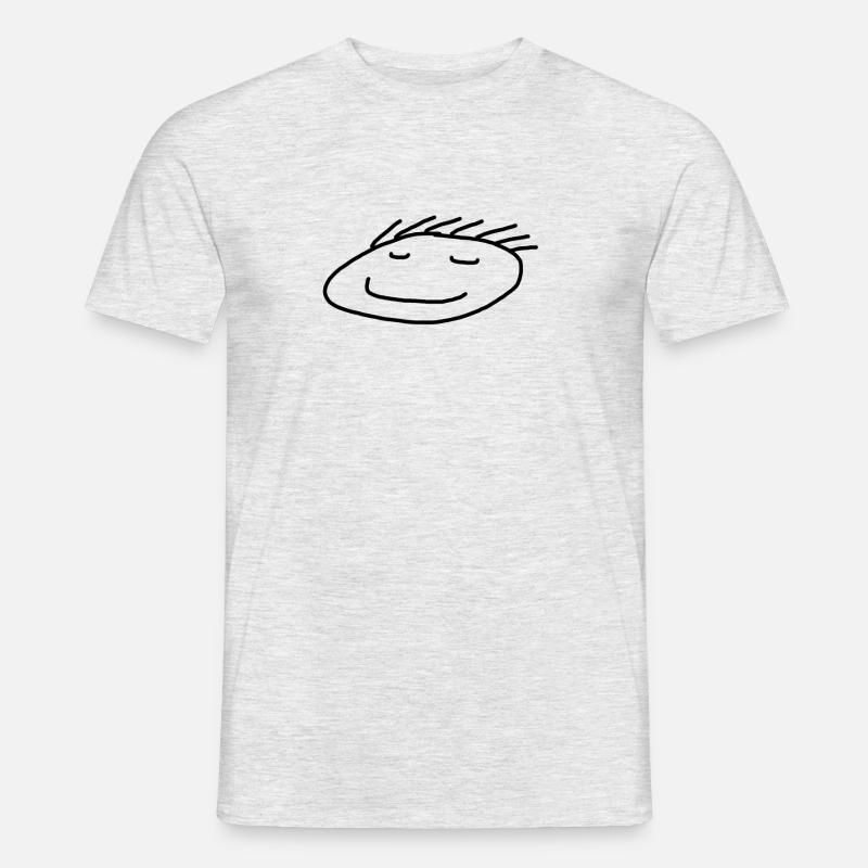 Smiley - Männer T-Shirt - Grau meliert