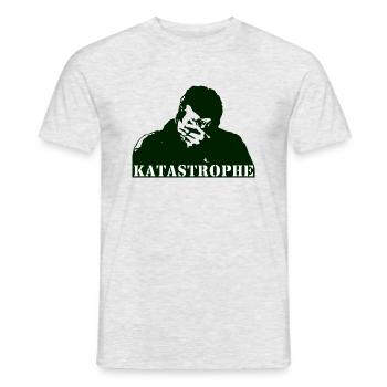 Katastrophe - Männer T-Shirt - Grau meliert - Vorne - AI Model Male 178 dark (178cm)