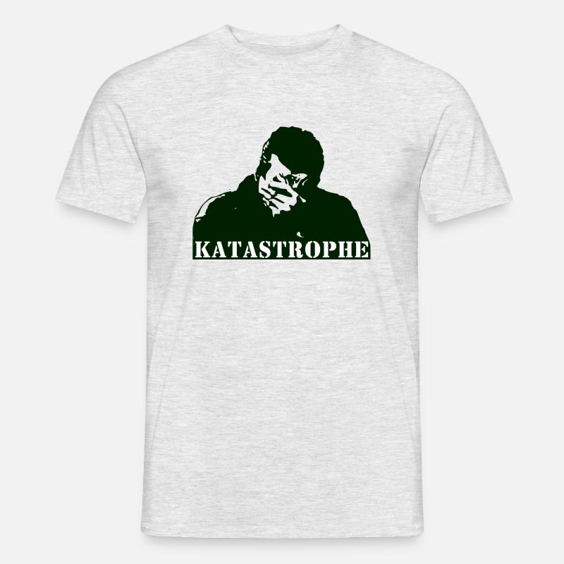 Katastrophe - Männer T-Shirt - Grau meliert