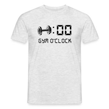 Turnhalle Uhr - Männer T-Shirt - Grau meliert - Vorne - AI Model Male 178 dark (178cm)