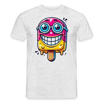 Quirky Popsicle Cartoon Tattoo Design - Men's T-Shirt - heather grey - Front - AI Model Male 178 dark (178cm)