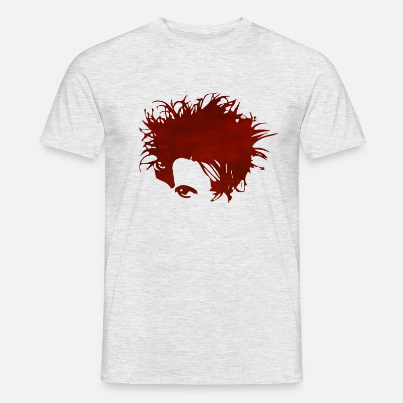 New Wave Hero Red Gothic - Männer T-Shirt - Grau meliert
