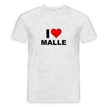 I LOVE MALLORCA / I LOVE MALLE - Männer T-Shirt - Grau meliert - Vorne - AI Model Male 178 dark (178cm)