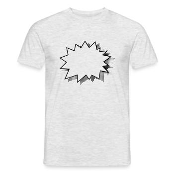 Zack - offen - Männer T-Shirt - Grau meliert - Vorne - AI Model Male 178 dark (178cm)