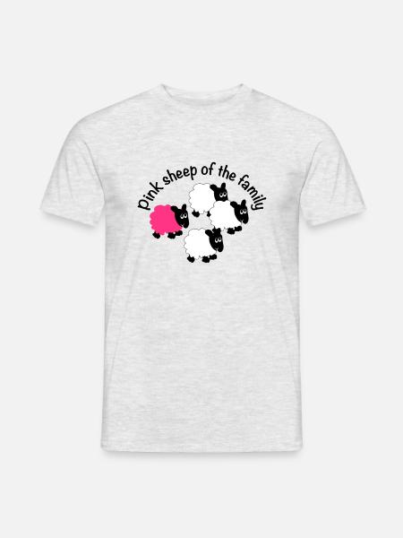 Pink sheep of the family - Men's T-Shirt - heather grey
