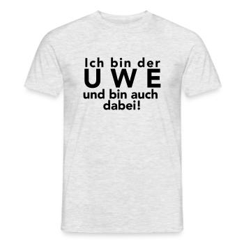 Uwe - Männer T-Shirt - Grau meliert - Vorne - AI Model Male 178 dark (178cm)