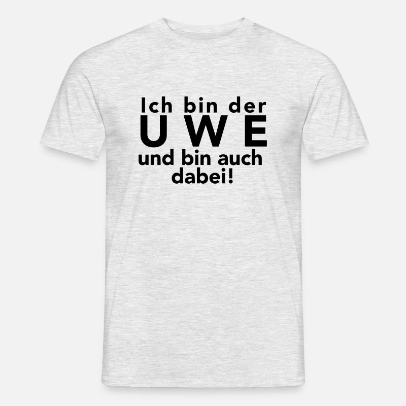 Uwe - Männer T-Shirt - Grau meliert