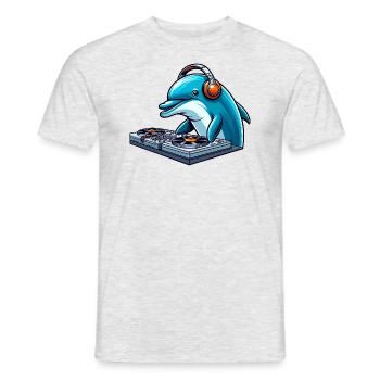 DJ Delfin - T-shirt homme - gris chiné - Devant - AI Model Male 178 dark (178cm)
