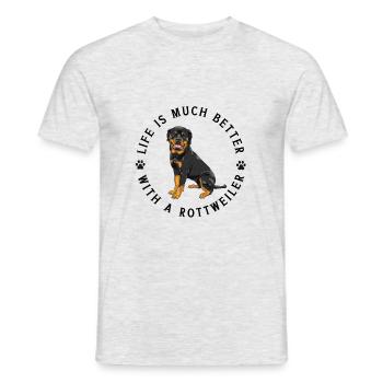 Rottweiler Rottie Hundehalter - Männer T-Shirt - Grau meliert - Vorne - AI Model Male 178 dark (178cm)