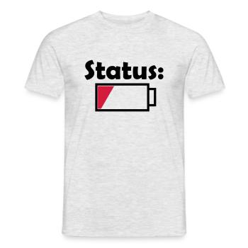 Battery status empty - Men's T-Shirt - heather grey - Front - AI Model Male 178 dark (178cm)