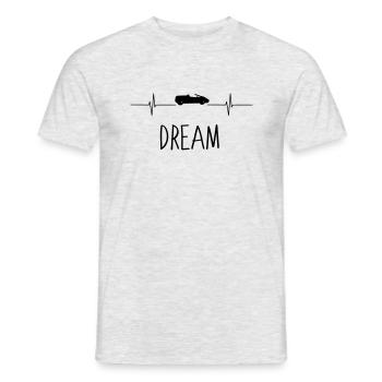 Voiture Convertible Lambo Dream ECG Heartbeat Pulse - T-shirt homme - gris chiné - Devant - AI Model Male 178 dark (178cm)