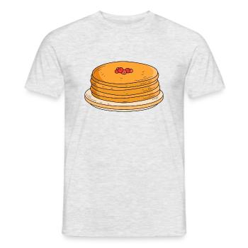Pancakes - Men's T-Shirt - heather grey - Front - AI Model Male 178 dark (178cm)