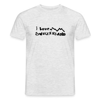 I love Switzerland - Männer T-Shirt - Grau meliert - Vorne - AI Model Male 178 dark (178cm)