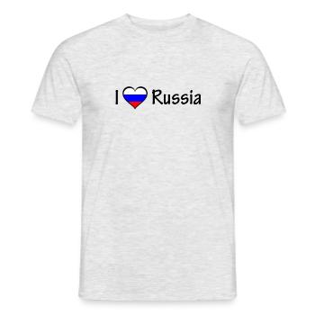 I love Russia - T-shirt homme - gris chiné - Devant - AI Model Male 178 dark (178cm)