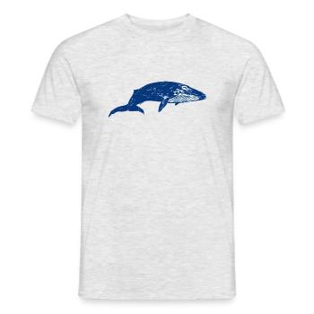 blue whale - Men's T-Shirt - heather grey - Front - AI Model Male 178 dark (178cm)