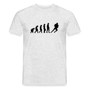 Evolution du football américain - T-shirt homme - gris chiné - Devant - AI Model Male 178 dark (178cm)