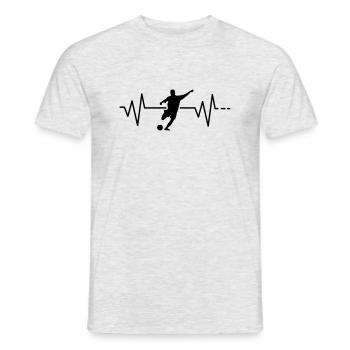 Heartbeat Soccer - Soccer, Sport, Team, Players - Men's T-Shirt - heather grey - Front - AI Model Male 178 dark (178cm)
