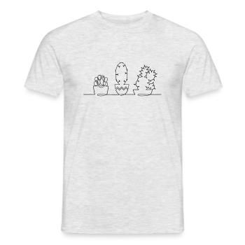 cacti - Men's T-Shirt - heather grey - Front - AI Model Male 178 dark (178cm)