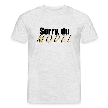 Sorry du Model - Männer T-Shirt - Grau meliert - Vorne - AI Model Male 178 dark (178cm)