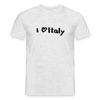 I love Italy - Männer T-Shirt - Grau meliert - Vorne - AI Model Male 178 dark (178cm)