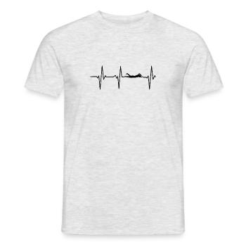 Swimmer Evolution DLRG Water Sport - Men's T-Shirt - heather grey - Front - AI Model Male 178 dark (178cm)