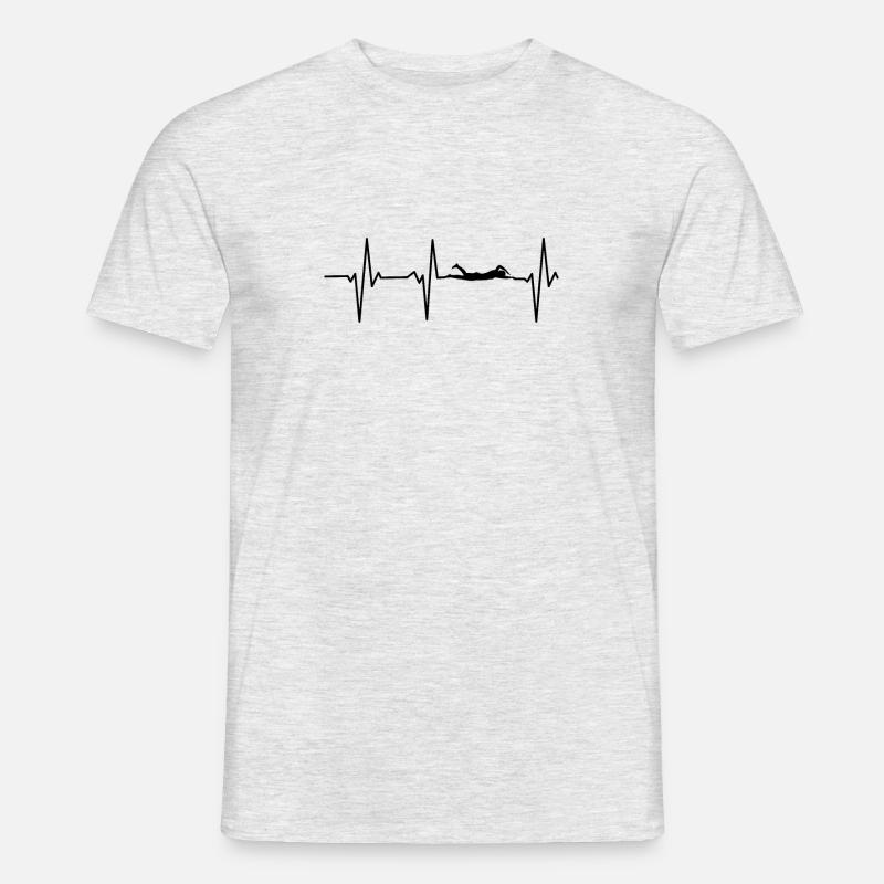 Schwimmer Evolution DLRG Wasser Sport - Männer T-Shirt - Grau meliert
