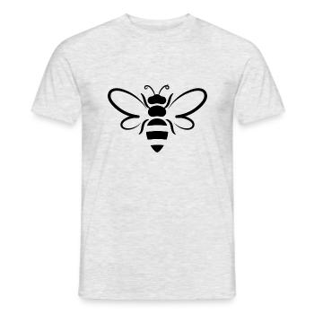 bee || Bee - Men's T-Shirt - heather grey - Front - AI Model Male 178 dark (178cm)