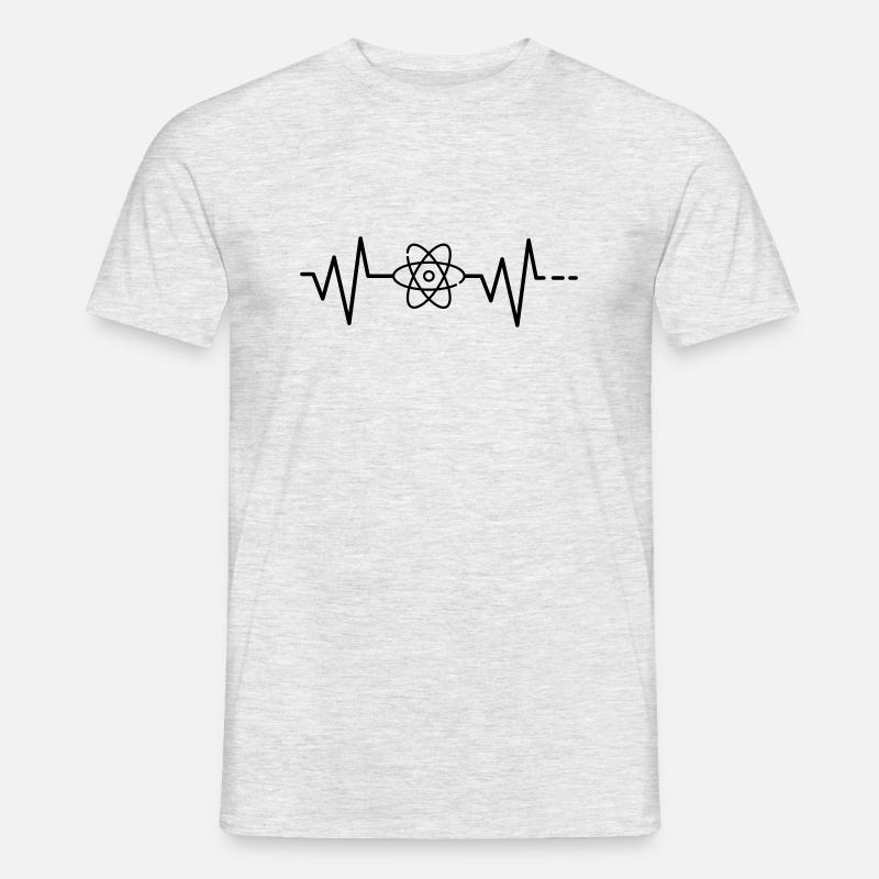 Heartbeat Science / Science / Atom / Physics - Men’s T-shirt - heather grey