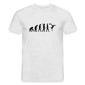 Evolution Fussball / Soccer / Beachsoccer - Männer T-Shirt - Grau meliert - Vorne - AI Model Male 178 dark (178cm)