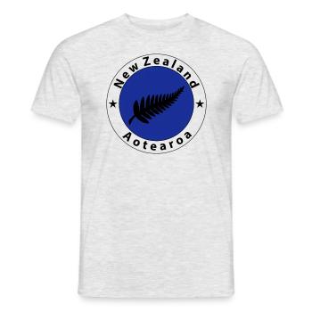 New Zealand Wappen Blau - T-shirt homme - gris chiné - Devant - AI Model Male 178 dark (178cm)