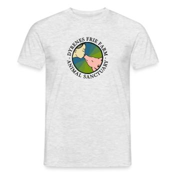 The Animals Free Farm Logo - Men's T-Shirt - heather grey - Front - AI Model Male 178 dark (178cm)