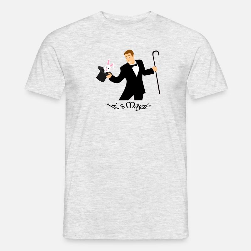 Zauberei Magic Zauberer - Männer T-Shirt - Grau meliert