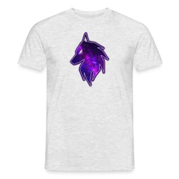 Wolf Galaxy Stars - Men's T-Shirt - heather grey - Front - AI Model Male 178 dark (178cm)