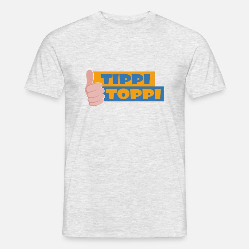 TIPPI TOPPI - Optimismus - Männer T-Shirt - Grau meliert