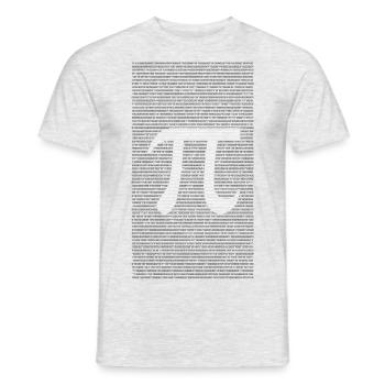 Pi tee-shirt - T-shirt homme - gris chiné - Devant - AI Model Male 178 dark (178cm)