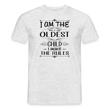 I am the oldest child i make the rules - T-shirt homme - gris chiné - Devant - AI Model Male 178 dark (178cm)