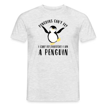 Penguins can't fly i can't fly i am a Penguin - T-shirt homme - gris chiné - Devant - AI Model Male 178 dark (178cm)