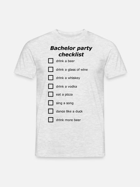 bachelor party challenge - Men's T-Shirt - heather grey