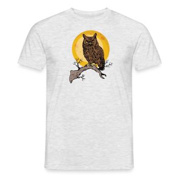 Hibou - T-shirt homme - gris chiné - Devant - AI Model Male 178 dark (178cm)