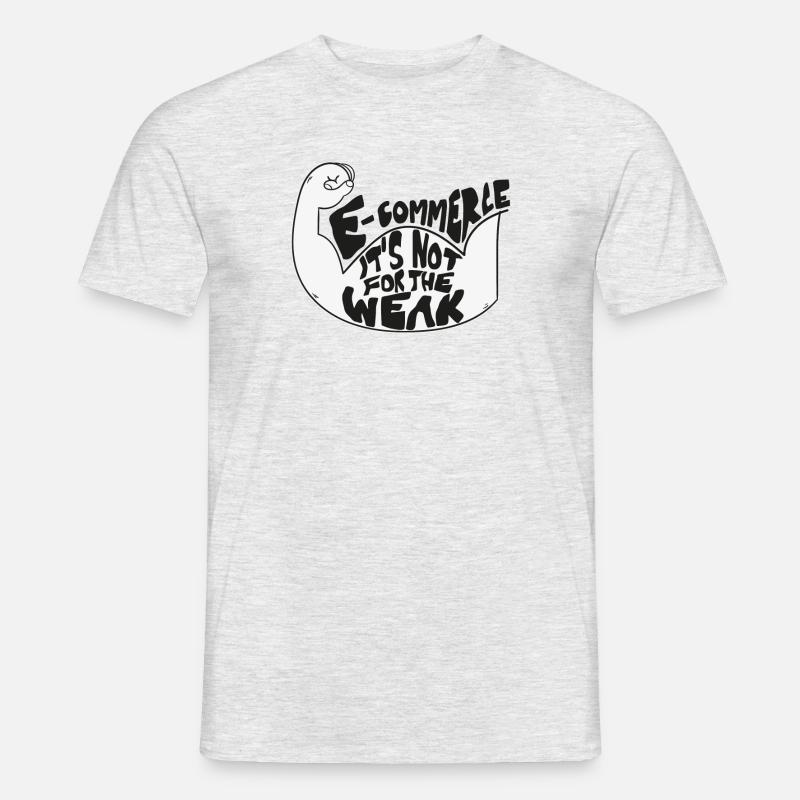 E-Commerce - Männer T-Shirt - Grau meliert