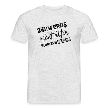 Älter werden - Männer T-Shirt - Grau meliert - Vorne - AI Model Male 178 dark (178cm)