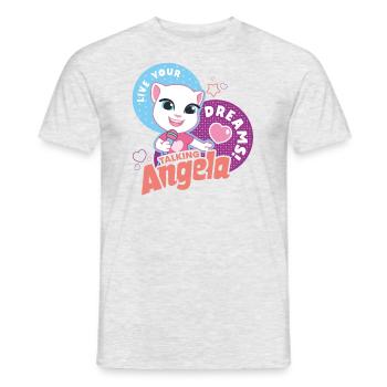 Talking Angela Live Your Dreams - Men's T-Shirt - heather grey - Front - AI Model Male 178 dark (178cm)