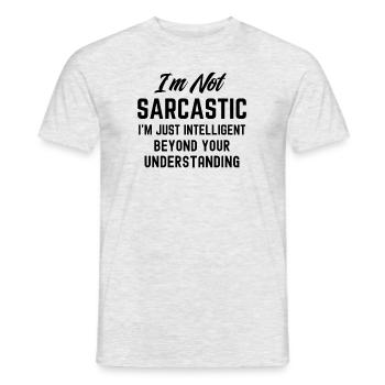 Funny I'm not sarcastic I'm intelligent sarcam - Men's T-Shirt - heather grey - Front - AI Model Male 178 dark (178cm)