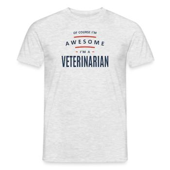 Veterinarian Job Profession - Men's T-Shirt - heather grey - Front - AI Model Male 178 dark (178cm)