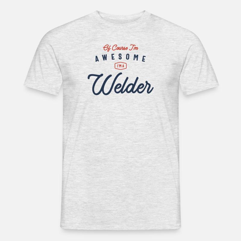 Schweißer Beruf - Männer T-Shirt - Grau meliert