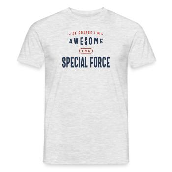 Profession de force spéciale - T-shirt homme - gris chiné - Devant - AI Model Male 178 dark (178cm)